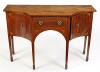 Lot 1279 - A small Georgian mahogany sideboard with...