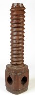 Lot 1284 - An elm cider press screw, possibly 18th...