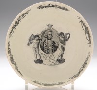 Lot 23 - Creamware transfer printed 'Nelson' bowl, with...