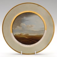 Lot 91 - Chamberlain 'Waterloo' plate, painted with...