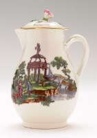 Lot 121 - Worcester coloured printed jug and cover, with...