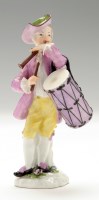 Lot 158 - Meissen figure of a drum and fife player, with...