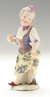 Lot 160 - Meissen porcelain figure of a dancing girl,...