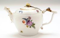 Lot 172 - Meissen teapot and cover, of bullet shape with...