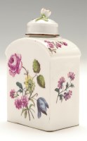 Lot 174 - Meissen arched rectangular tea caddy and cover,...