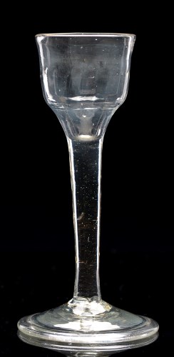 Lot 193 - Cordial glass, with fluted ogee bowl, on...
