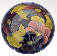 Lot 263 - Moorcroft Anemone bowl, blue ground with...