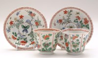 Lot 307 - Two Chinese famille verte tea bowls and...
