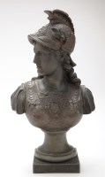 Lot 476 - After E. Le Guillony: a spelter bust of Athena...