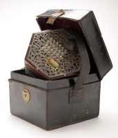 Lot 477 - A hexagonal concertina, probably Lachenal, the...