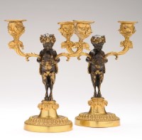 Lot 495 - A pair of French Louis XVI style gilt and...