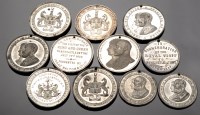 Lot 496 - Eleven medals commemorating Royal visits to...