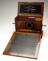 Lot 513 - An early 20th Century oak correspondence box,...