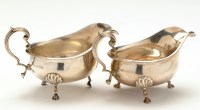 Lot 551 - A pair of George V sauce boats, by Reid & Sons,...