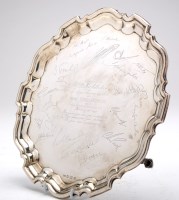 Lot 557 - An Elizabeth II salver, by Viners, Sheffield...