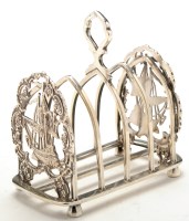 Lot 559 - A George V five bar toast rack, by Thomas...