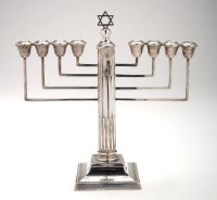 Lot 562 - A George V menorah, by Rosenzweig, Taitelbaum...