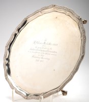 Lot 589 - A George V salver, by Reid & Sons, London 1931,...