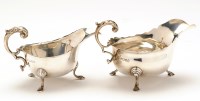 Lot 600 - A George V sauce boat, by William Lister &...