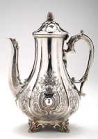 Lot 608 - A Victorian coffee pot, by William Hunter,...