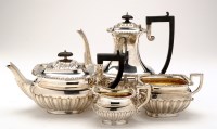 Lot 625 - An Edwardian four-piece tea and coffee service,...