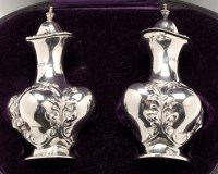 Lot 628 - A pair of Edwardian pepperettes, by Walker &...