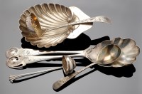 Lot 630 - A pair of Edwardian serving spoons, by William...