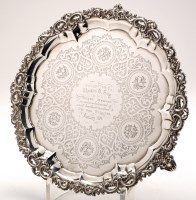 Lot 634 - A Victorian salver, by Robert Harper, London...