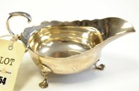 Lot 654 - A George II sauce boat, by Isaac Cookson,...