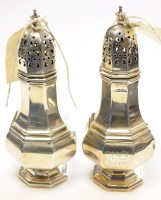 Lot 657 - A pair of George V casters, by Walker & Hall,...