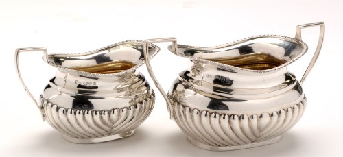 Lot 665 - A Victorian two-handled sugar bowl and...