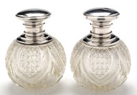 Lot 688 - A pair of George V cut glass and...