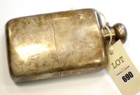 Lot 690 - A George V silver hip flask, by Andrew Barratt...