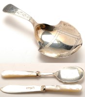 Lot 694 - A George III caddy spoon, probably by Joseph...