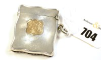 Lot 704 - An Edwardian silver vesta case, by William...