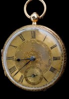 Lot 734 - Hollins, London: an 18ct. yellow gold cased...