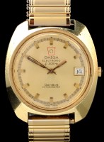 Lot 751 - Omega, Electronic f300Hz: a gilt cased...