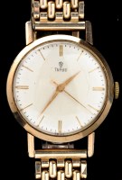 Lot 761 - Tudor: a 9ct. yellow gold cased wristwatch,...