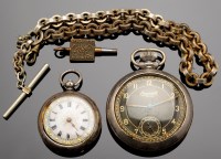 Lot 786 - A Swiss 935 standard fob watch, with ornate...