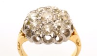 Lot 794 - A diamond cluster ring, the fifteen old cut...