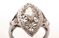 Lot 847 - A diamond set Belle Epoque style ring, the...