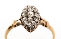 Lot 927 - A 19th Century diamond cluster ring, the old...