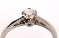 Lot 935 - A single stone diamond ring, the brilliant cut...