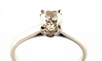 Lot 945 - A single stone diamond ring, the old cut...