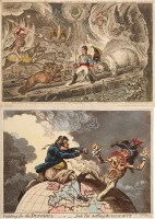 Lot 1020 - James Gillray (1757 -1815) ''FIGHTING FOR THE...