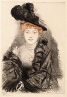 Lot 1044 - Paul César Helleu (French 1859-1927) ''FEMME...