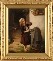 Lot 1152 - 19th Century British School A YOUNG GIRL...