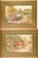 Lot 1186 - Wilson Hepple (1853-1937) ''GOING TO THE FAIR''...