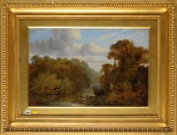 Lot 1226 - J*** Adam (19th Century) A RIVER SCENE WITH...