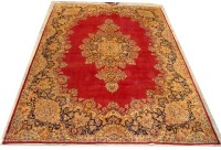 Lot 1233 - A Kirman carpet, decorated with floral...